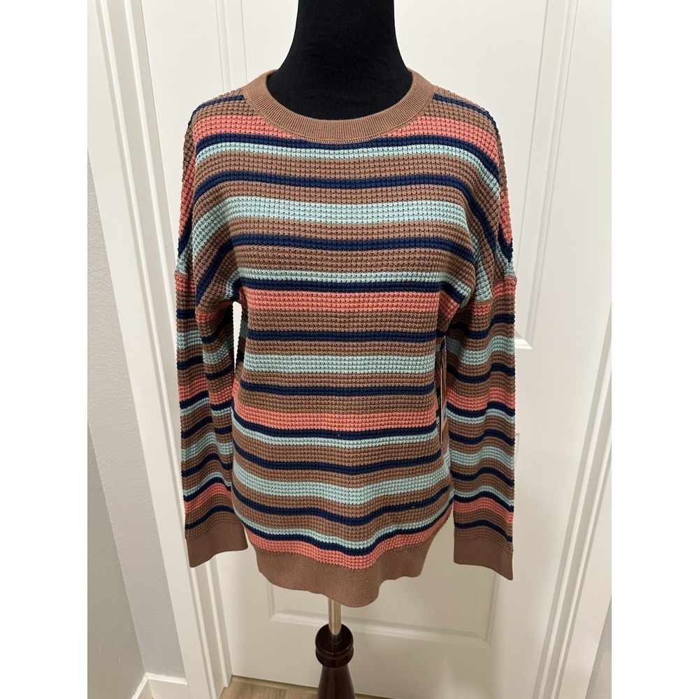 NWT REI COOPERATIVE REI Co-op Waffle Knit Sweater Shirt Organic Cotton Sz Small